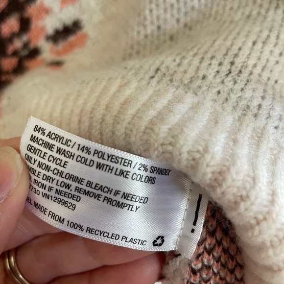 Floral Knit Women's Sweater M - Picture 5 of 6